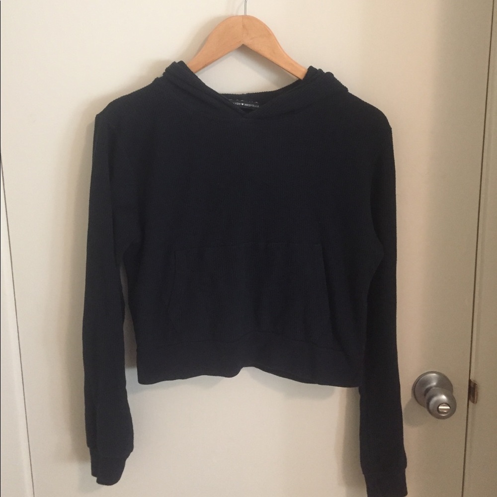 Cropped hooded top Brandy Melville